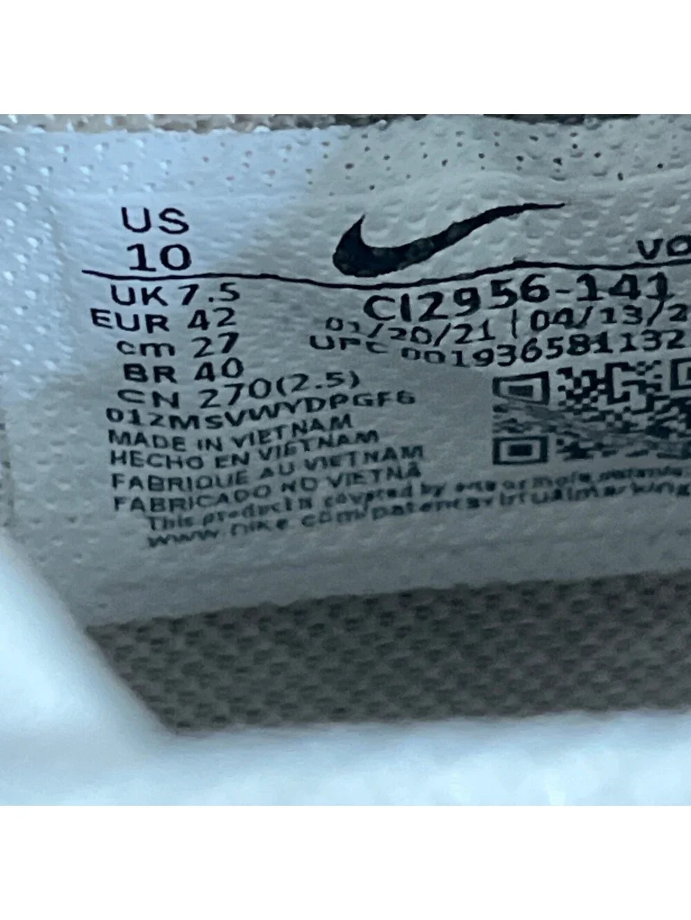 Nike React HyperSet Womens Size 10 Volleyball Shoes White Black Athletic Sneaker